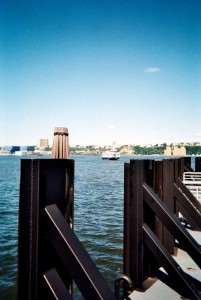 Ferry coming. The boat's angle shows how strong the current was.