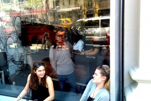 Fifth Avenue display being installed