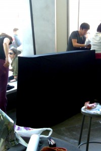 Fifth Avenue display being installed