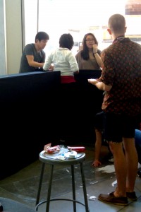 Fifth Avenue display being installed