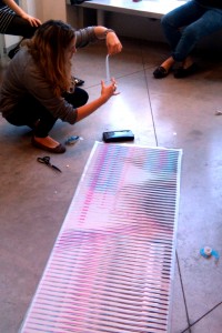 Fifth Avenue display being installed