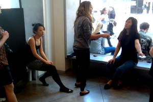 Fifth Avenue display being installed