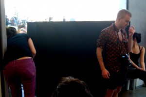 Fifth Avenue display being installed