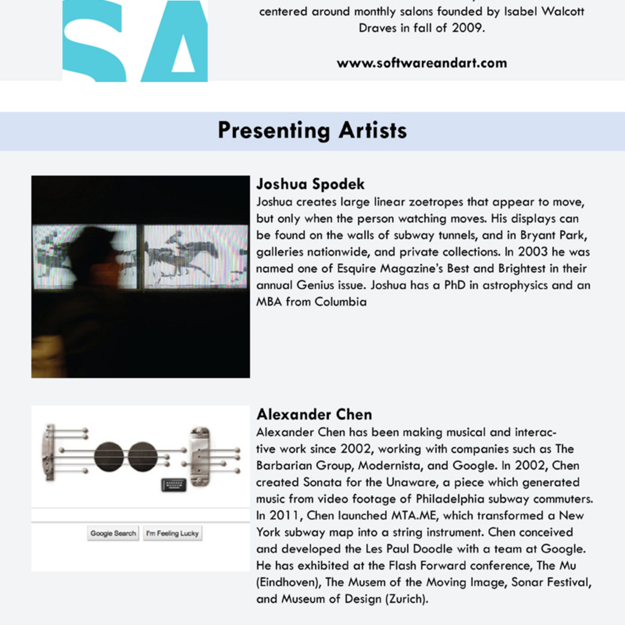 Closing event for my solo show at Crossing Art gallery with Leaders in Software and Art