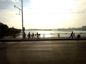 First day driving in Pyongyang, North Korea