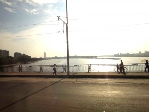 First day driving in Pyongyang, North Korea