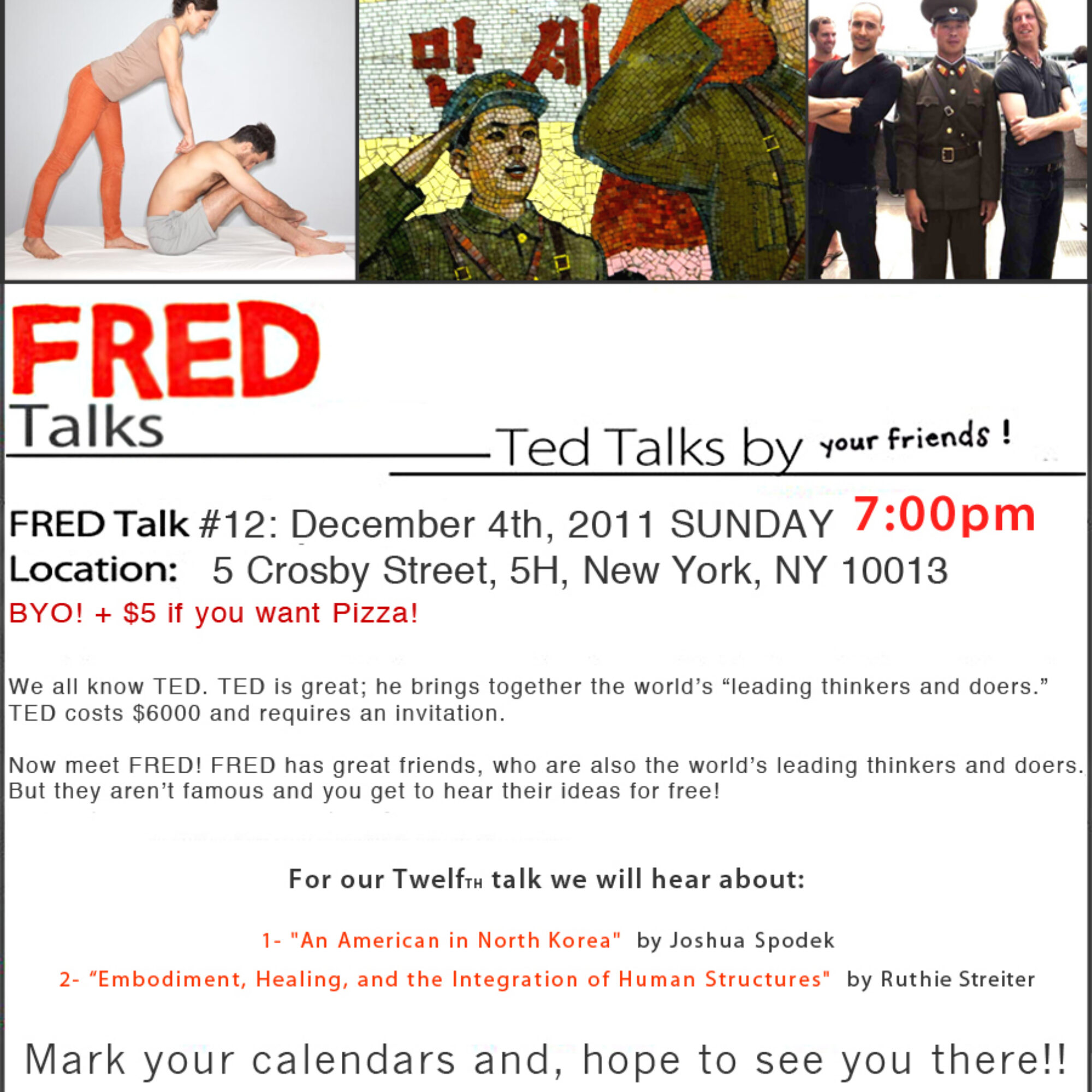 See me speak on North Korea Sunday at 7pm in Soho!