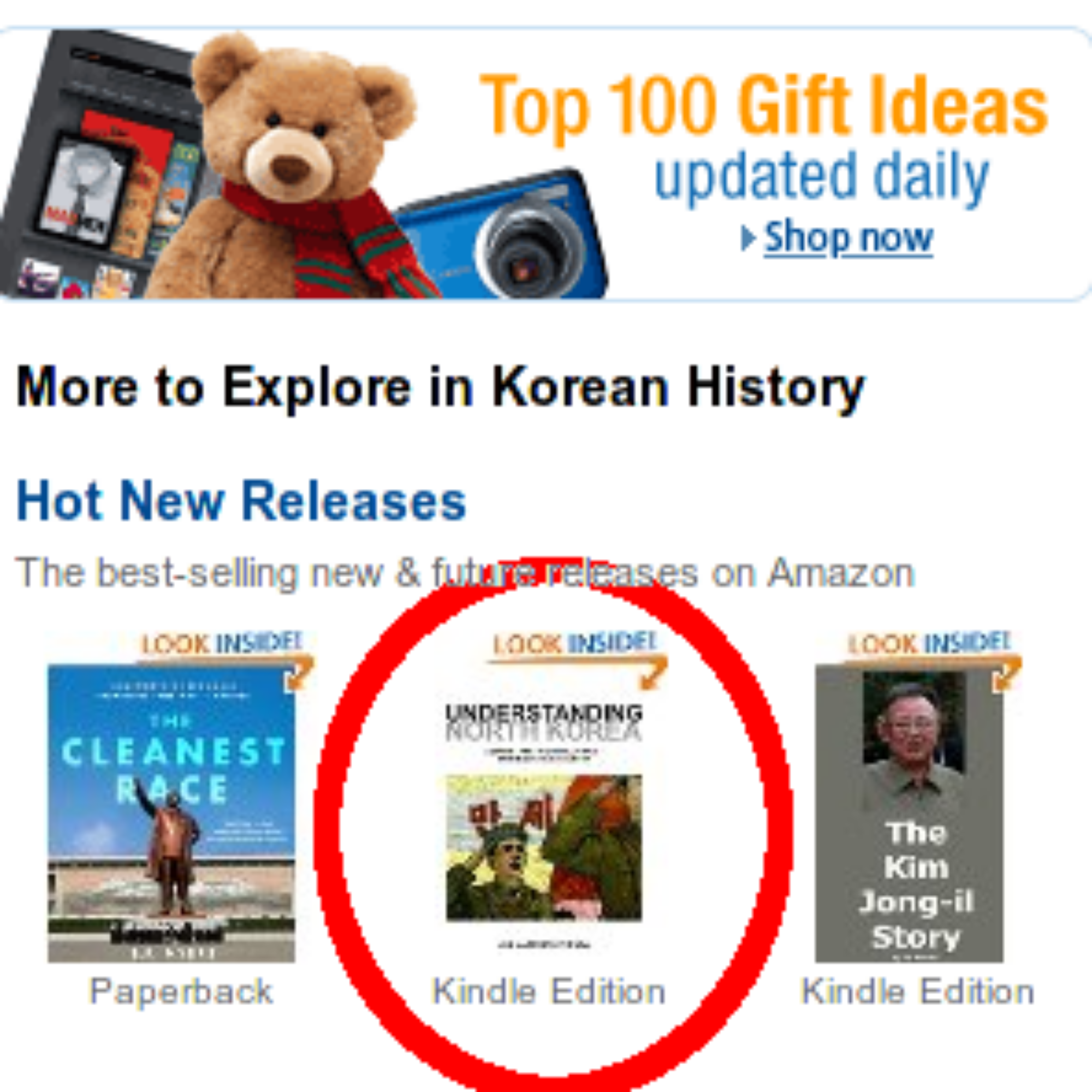 Understanding North Korea featured on Amazon