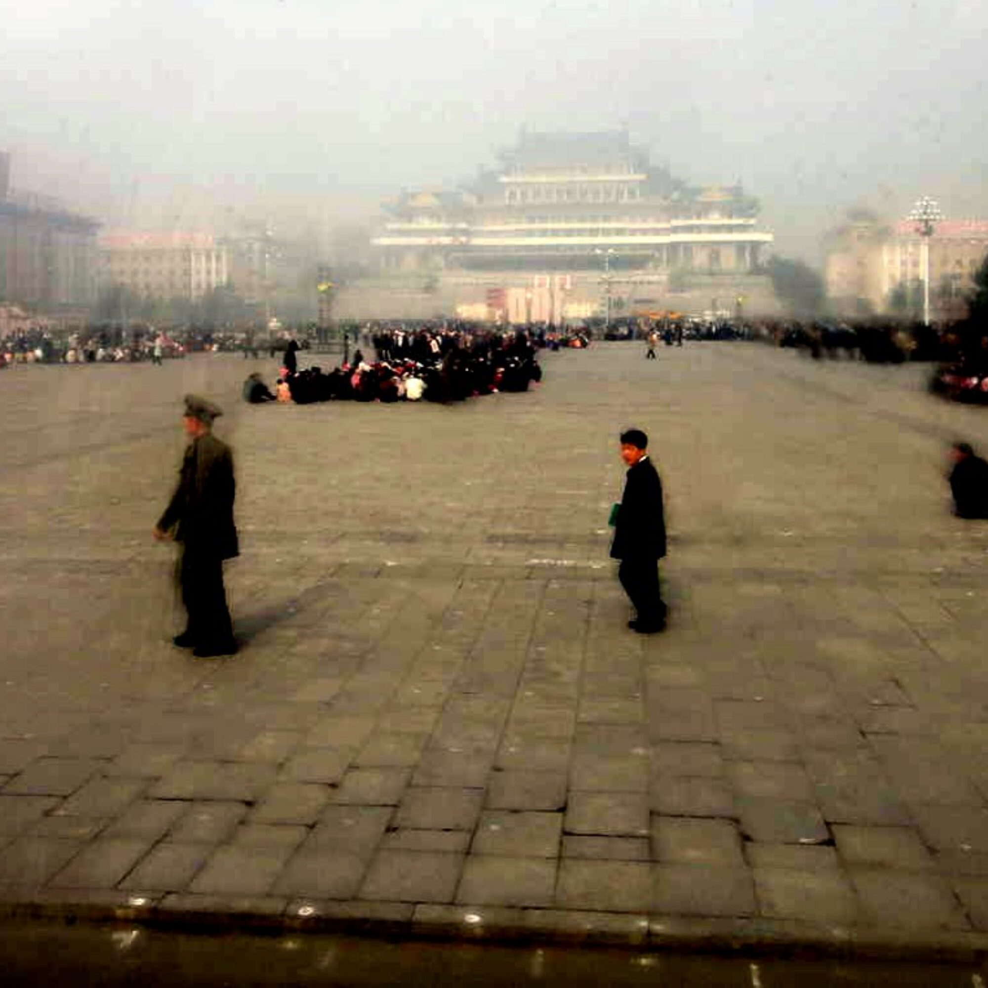 Kim Il Sung Square, the day before his birthday celebration
