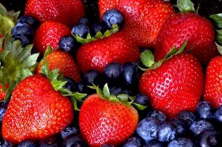 Blueberries Strawberries Blueberries Strawberries
