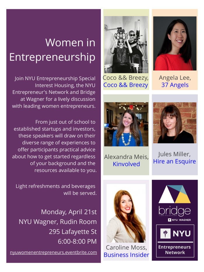 NYU Women in Entrepreneurship Panel
