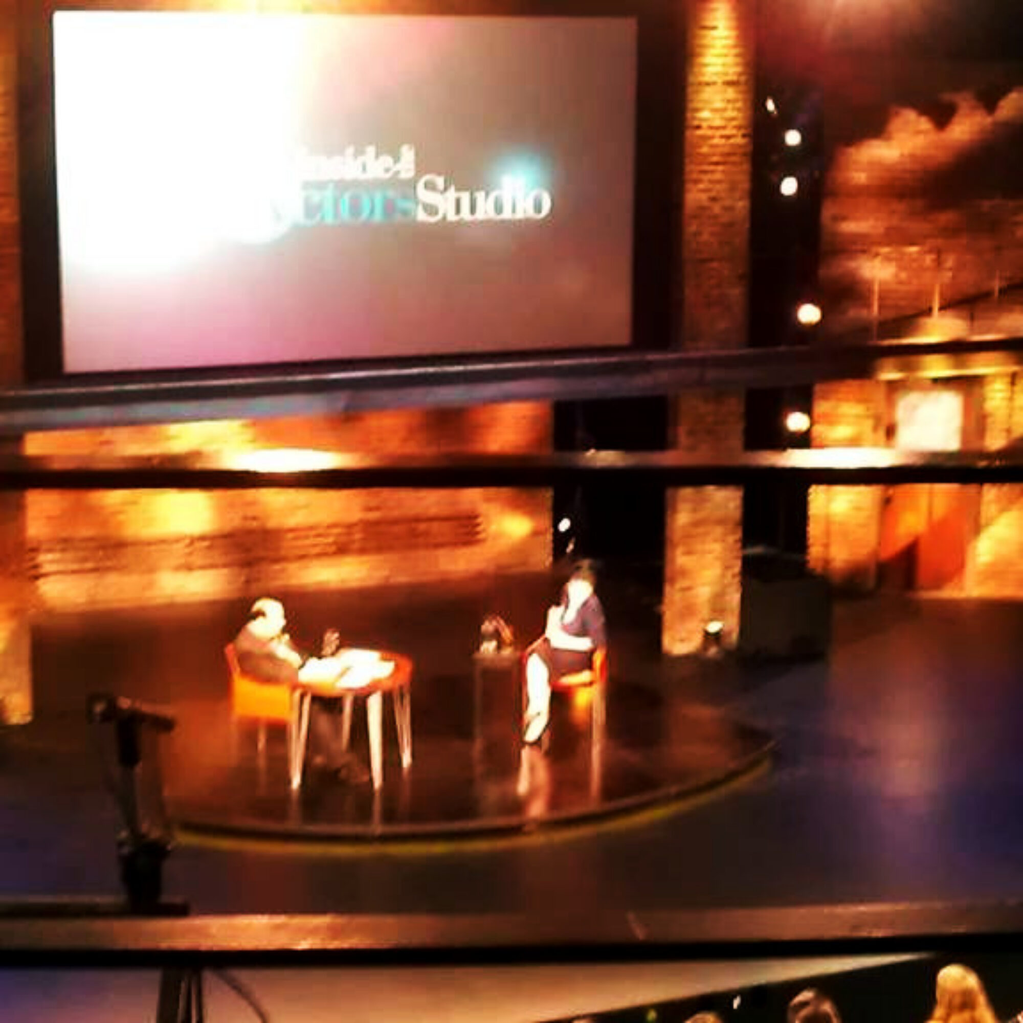 Seeing my inspiration, Inside The Actors Studio, live