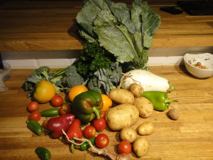 fresh vegetables from the farm