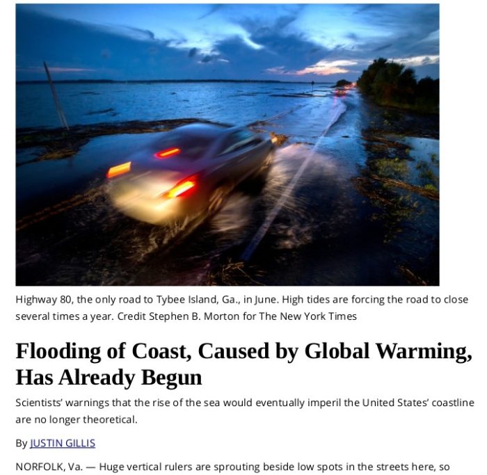 New York Times on Global Warming Now