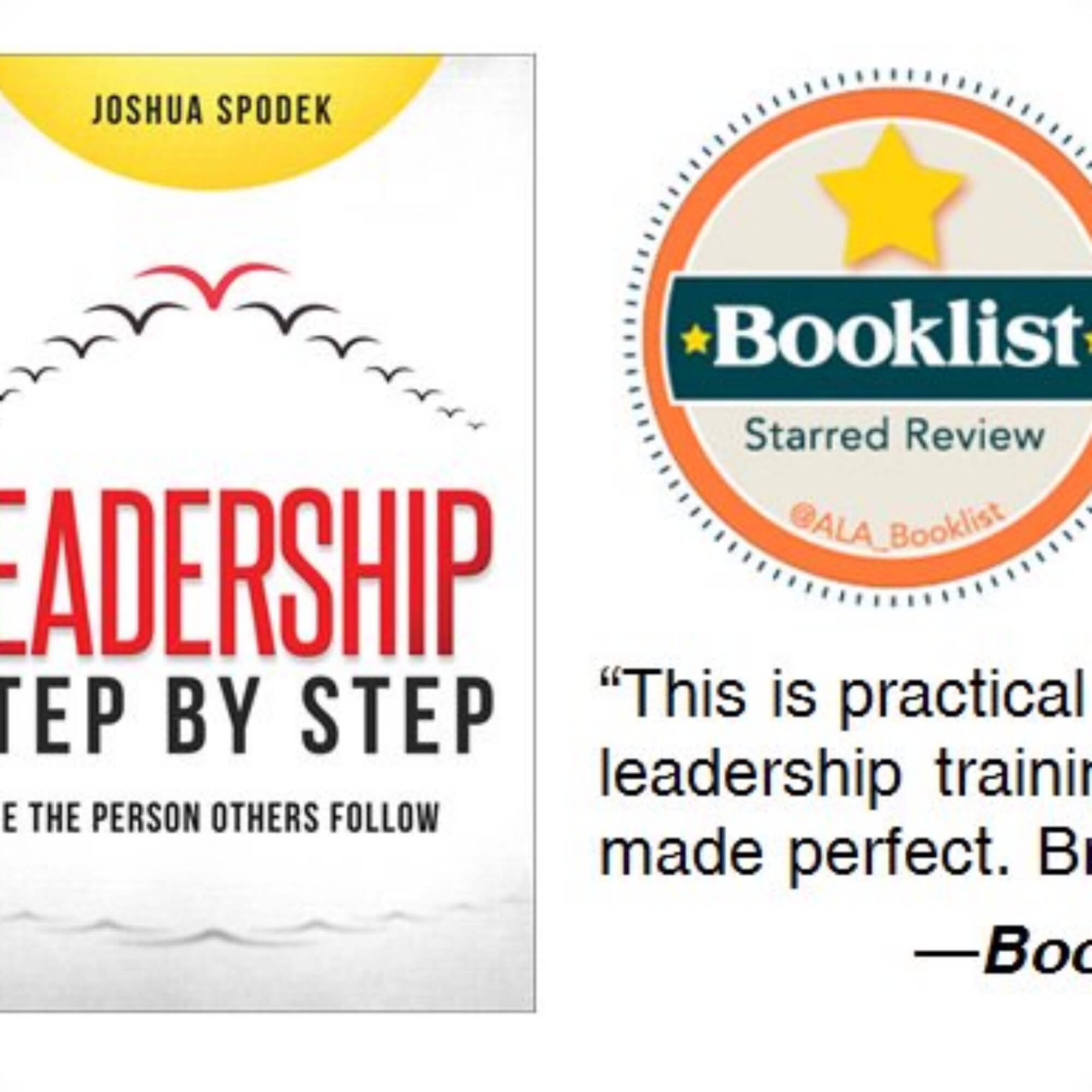Booklist starred review for my book, Leadership Step by Step: “This is practical training made perfect. Bravo!”