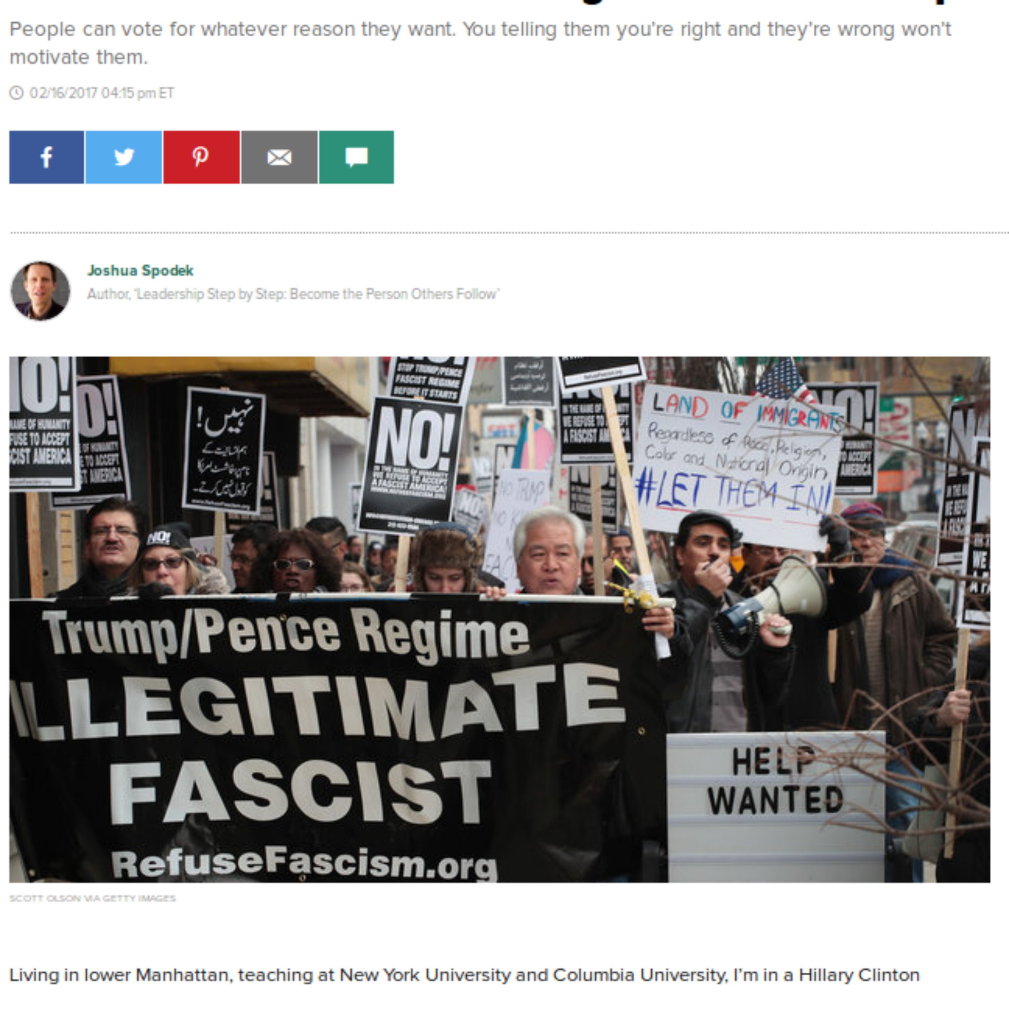 My first Huffington Post piece