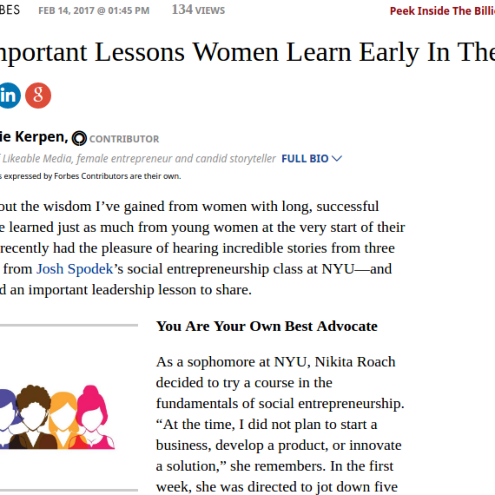 Forbes profiles three graduates of my course!