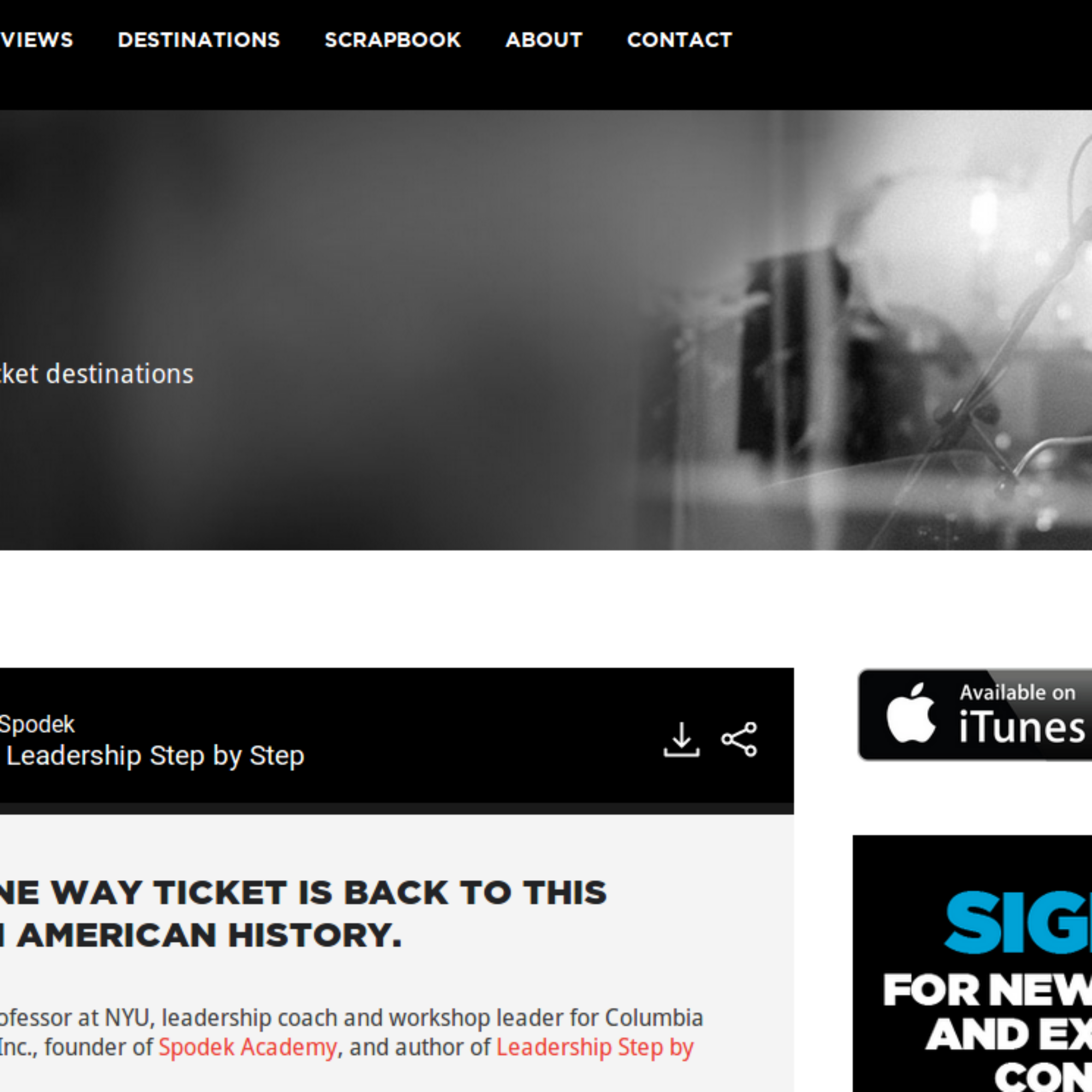 The One Way Ticket Show podcast: the American Revolution and Leadership