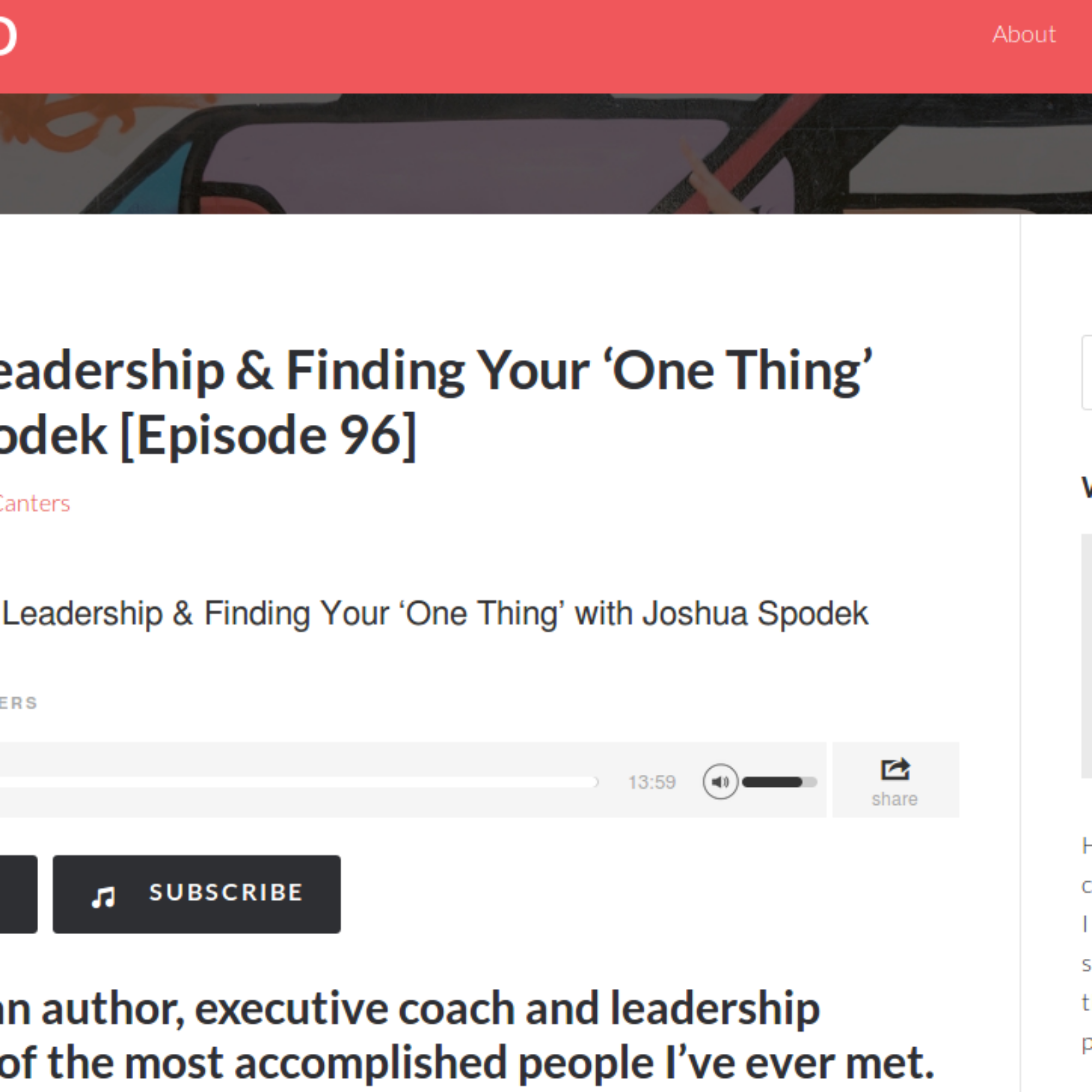 Authenticity, Leadership & Finding Your “One Thing” from the C Method Podcast