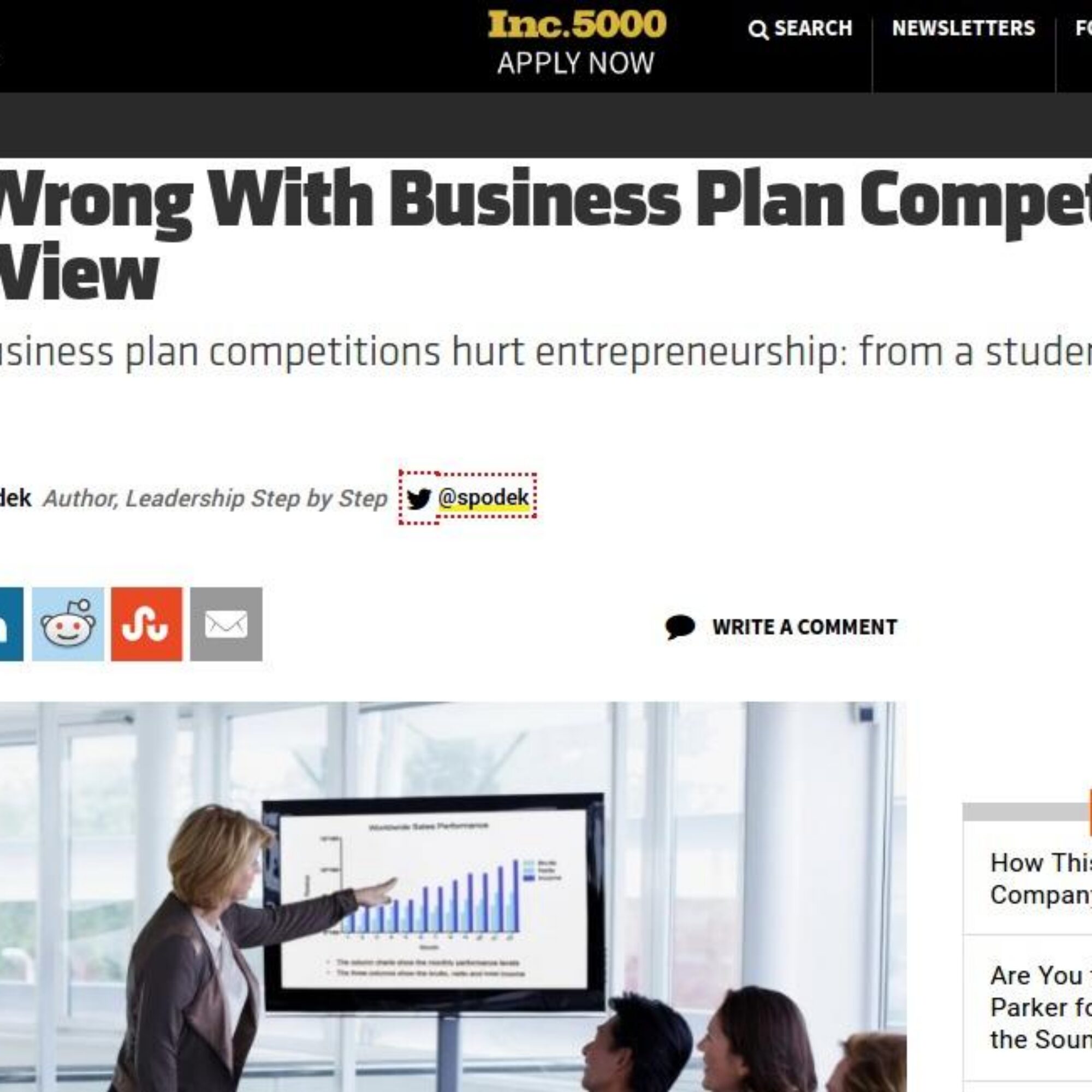 What’s Wrong With Business Plan Competitions: A Student View