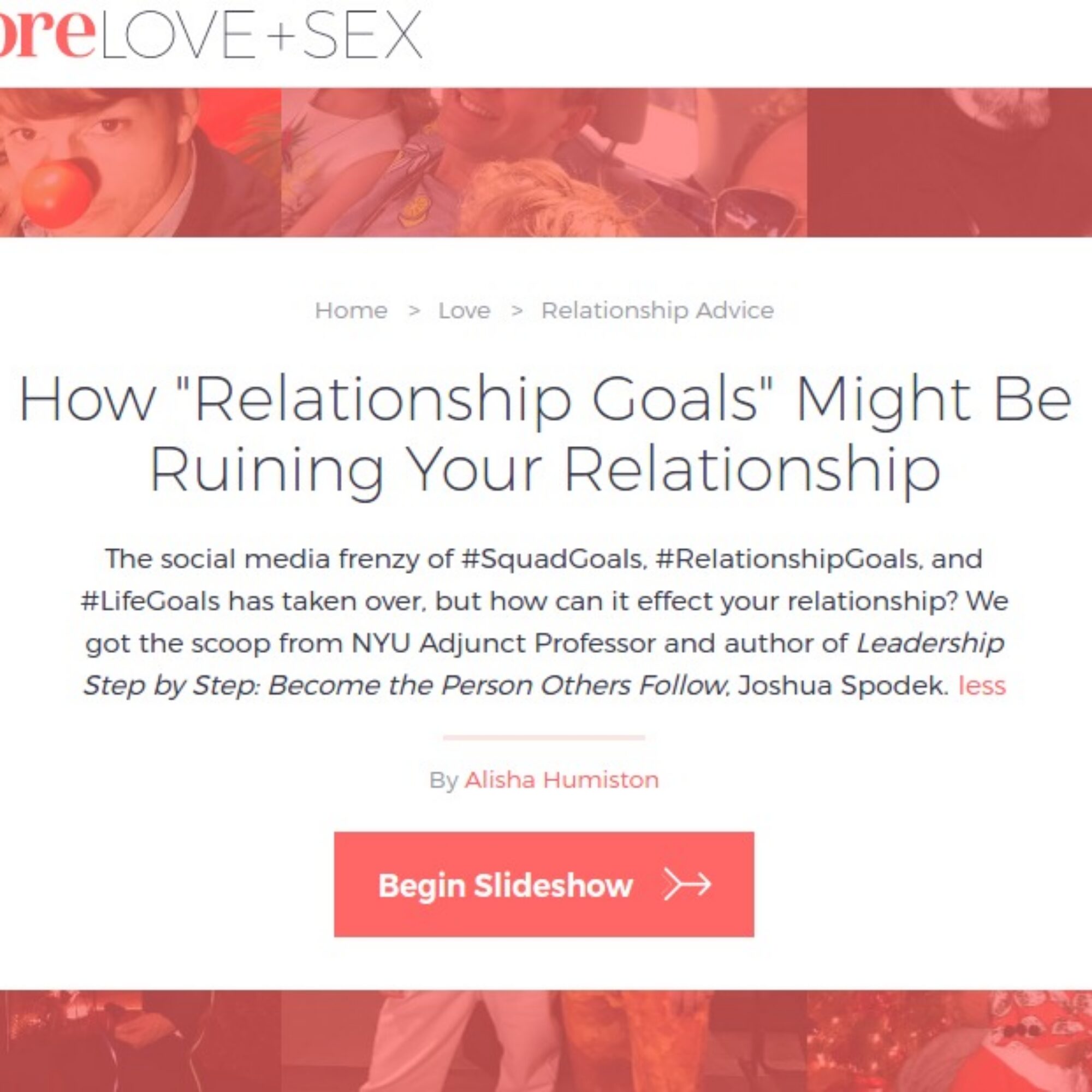 How “Relationship Goals” Might Be Ruining Your Relationship: More.com