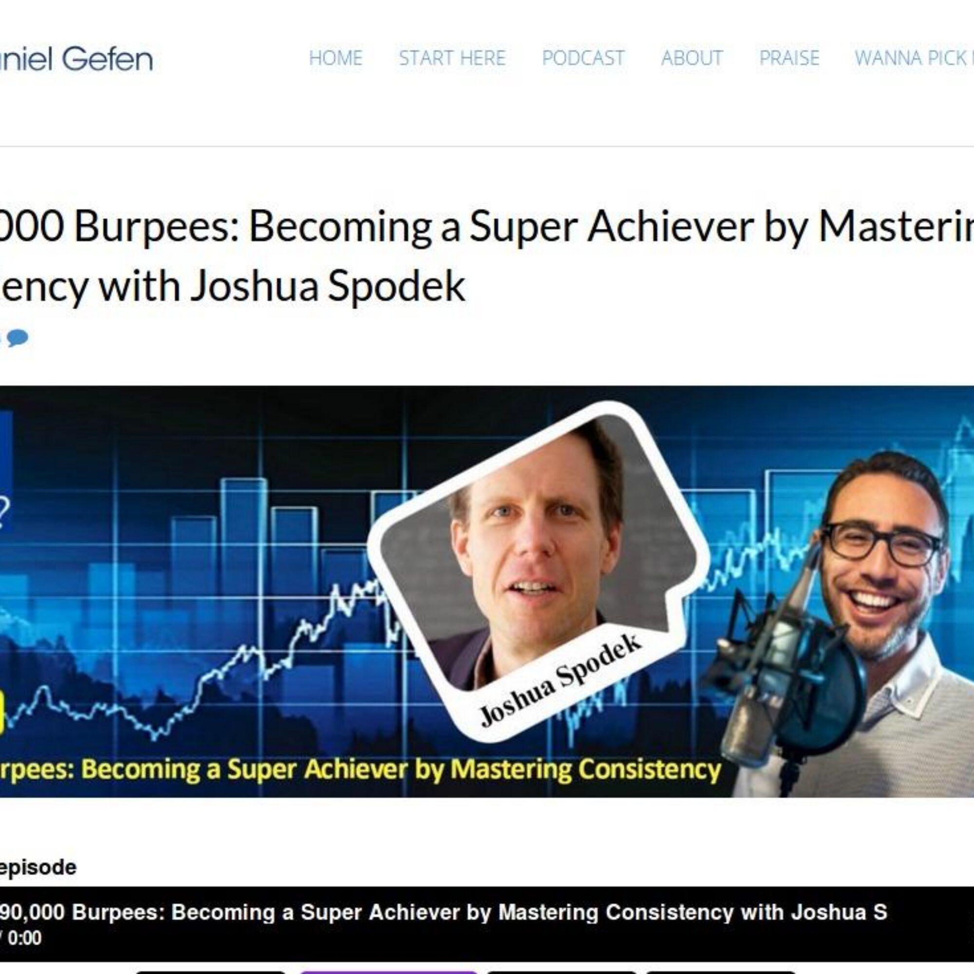Can I pick your brain? … Daniel Gefen’s wonderful, funny, penetrating interview of consistency and greatness you can achieve