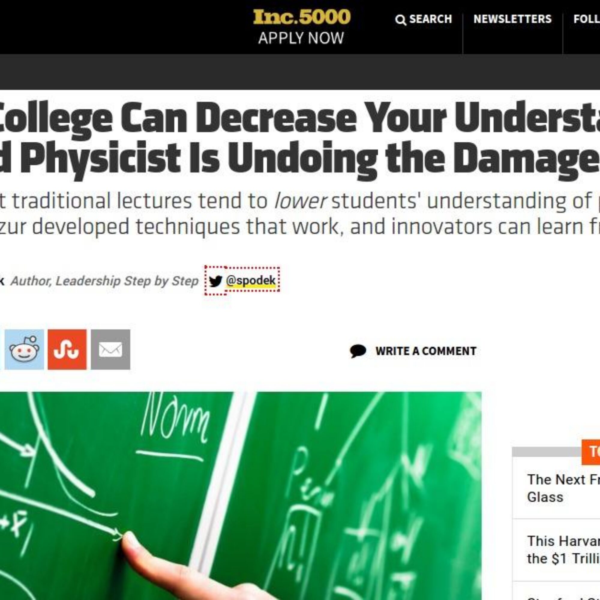 Science: College Can Decrease Your Understanding of It. A Harvard Physicist Is Undoing the Damage