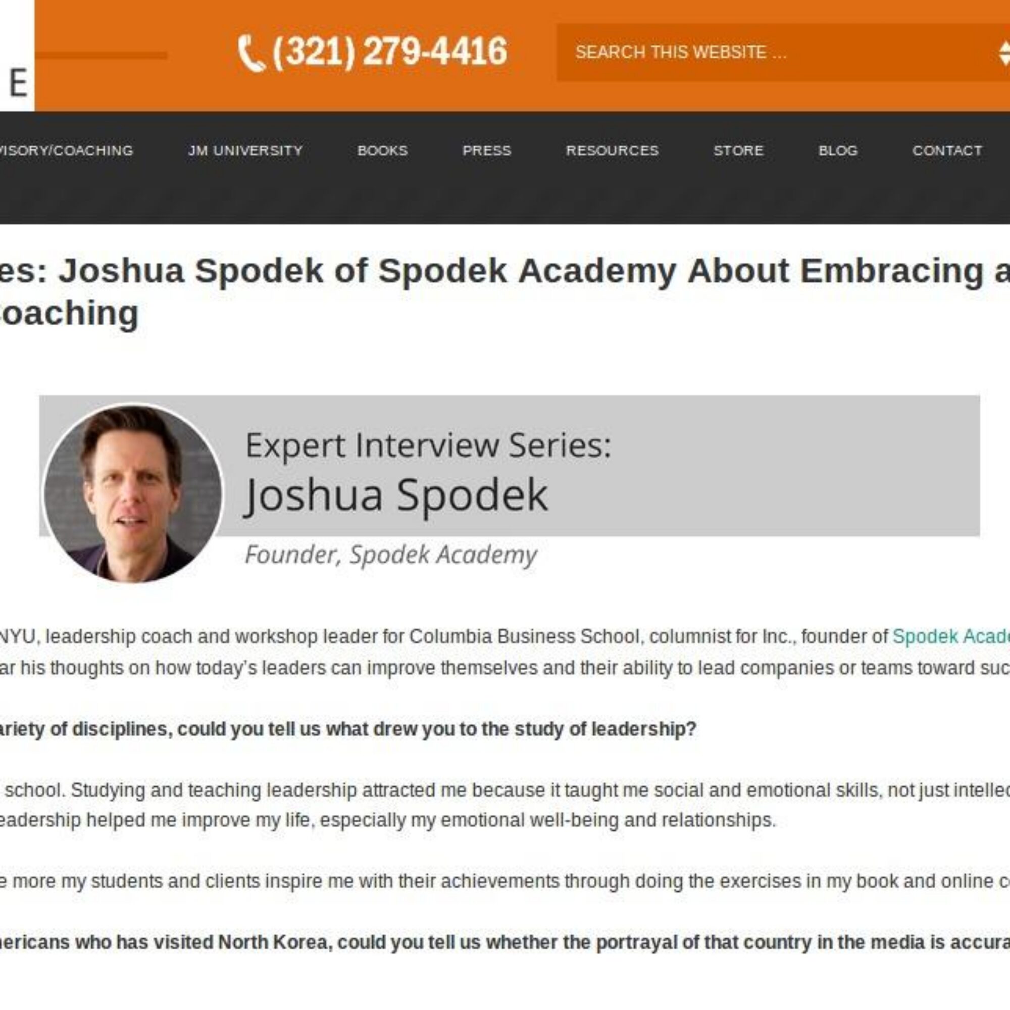 John Mattone’s Expert Interview Series: Joshua Spodek of Spodek Academy About Embracing a “Just Do It” Attitude Toward Leadership Coaching