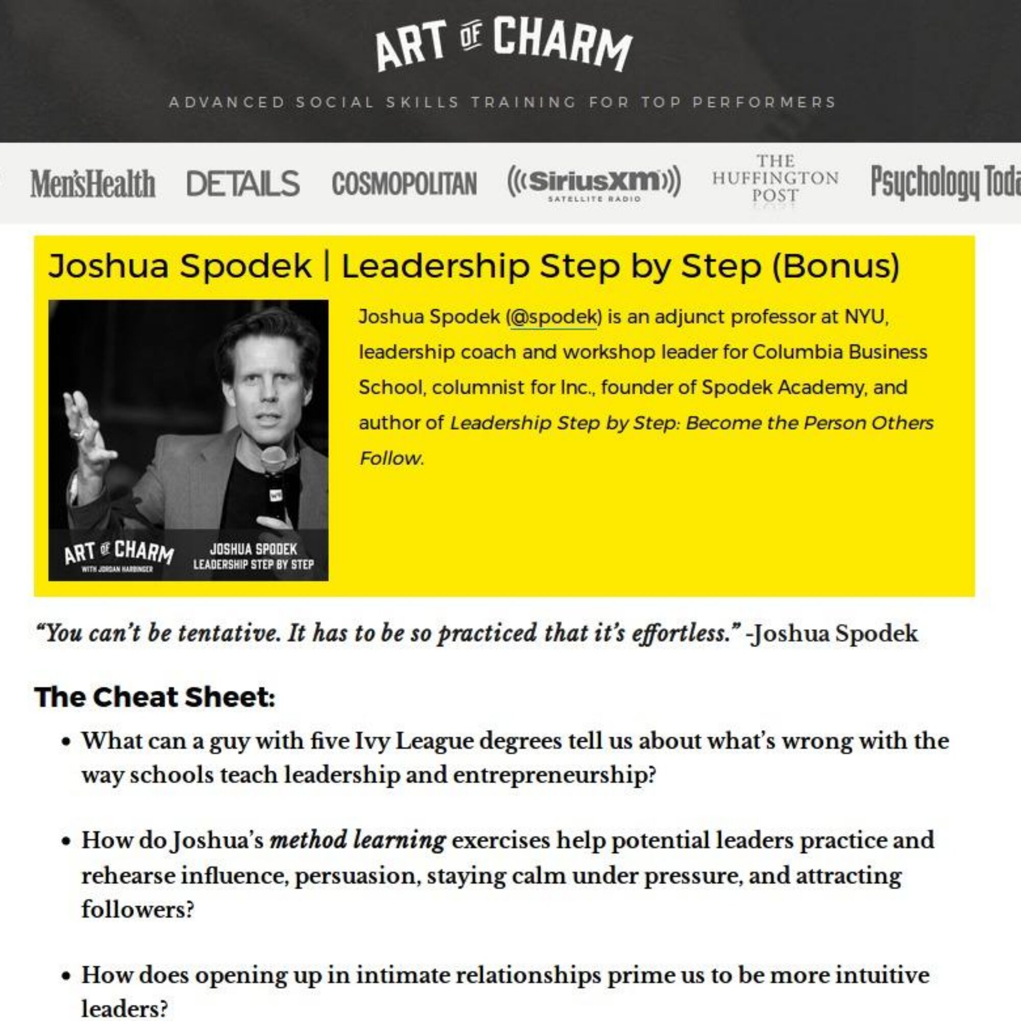 The Art of Charm Interview with Jordan Harbinger