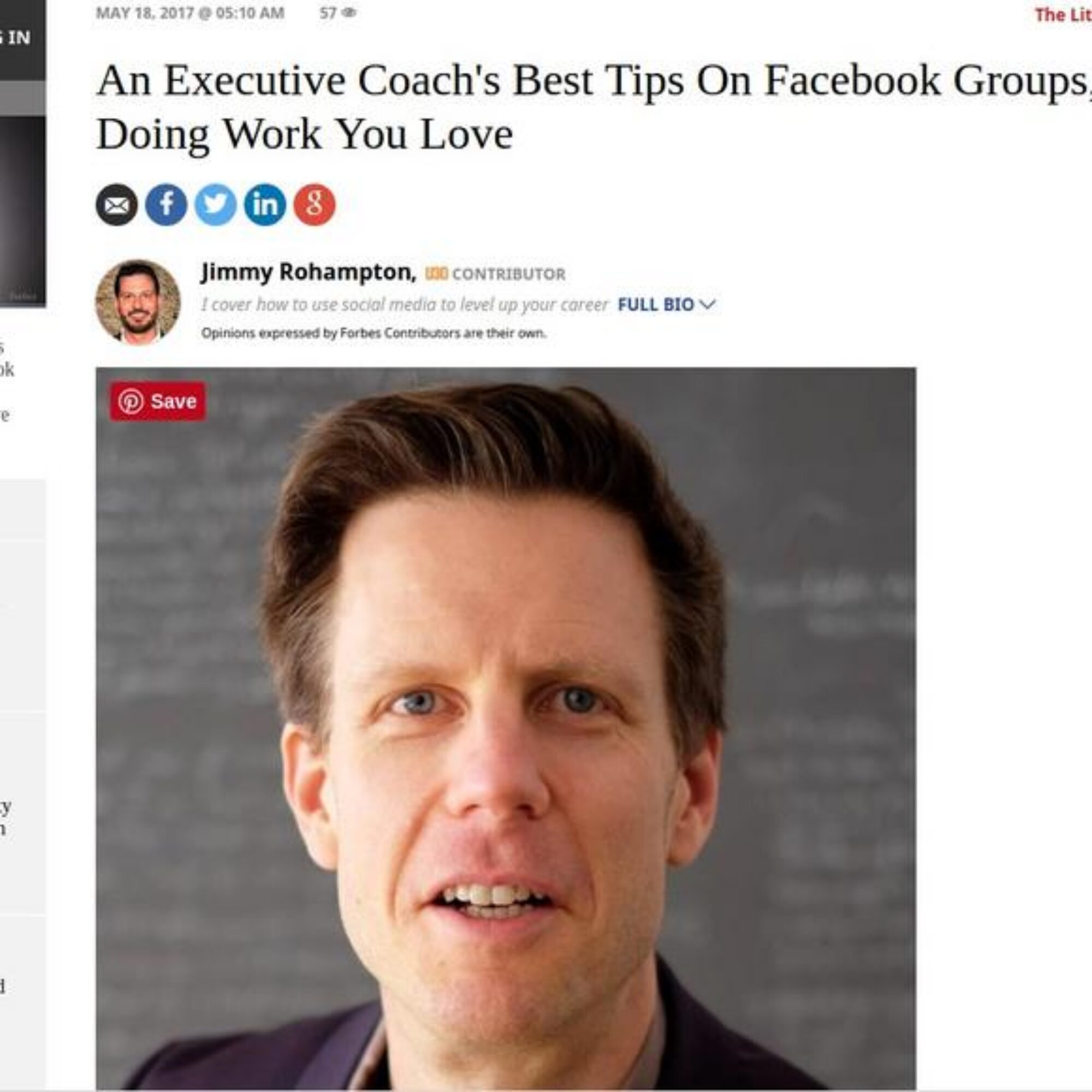 Read my Forbes interview today by Jimmy Rohampton!
