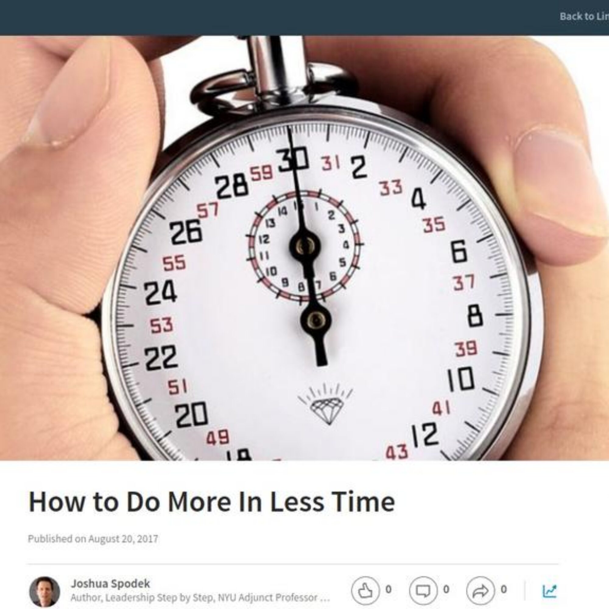 How to Do More In Less Time
