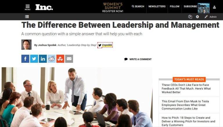 237: Leadership versus Management, Systems and the Environment