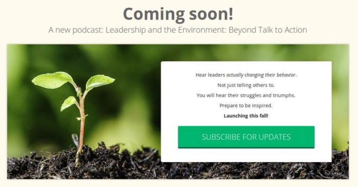 Leadership And The Environment Coming Soon