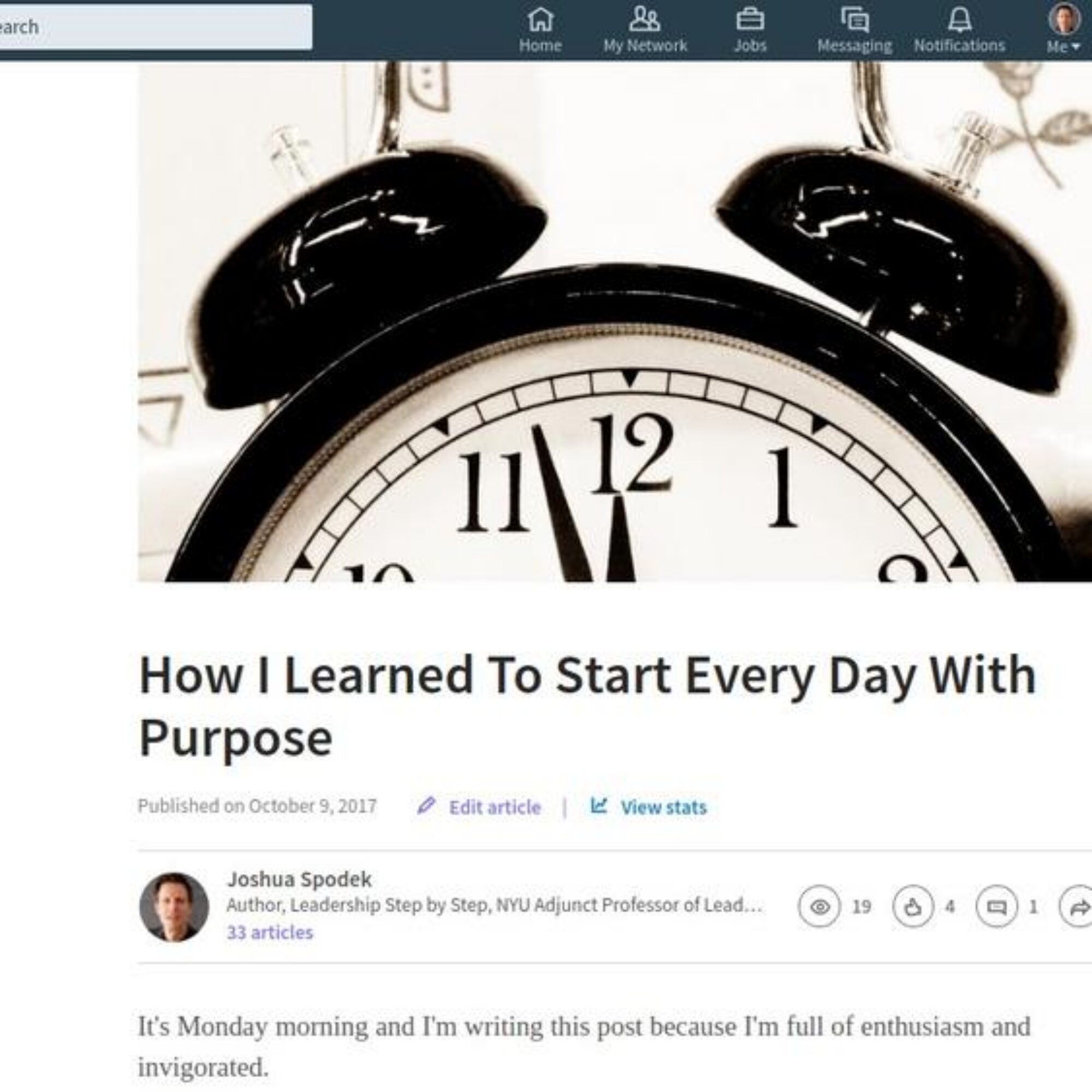 How I Learned To Start Every Day With Purpose