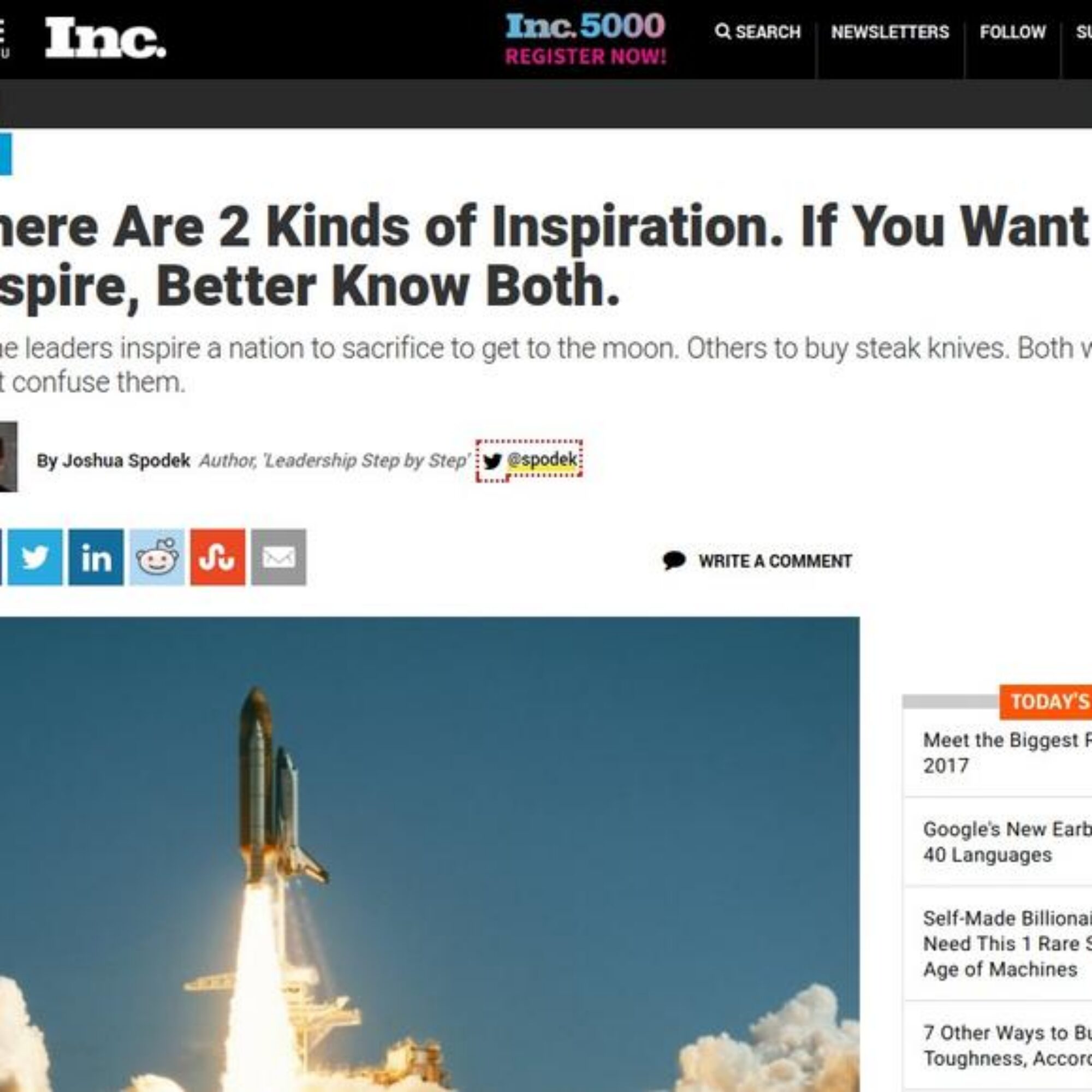 There Are 2 Kinds of Inspiration. If You Want to Inspire, Better Know Both.