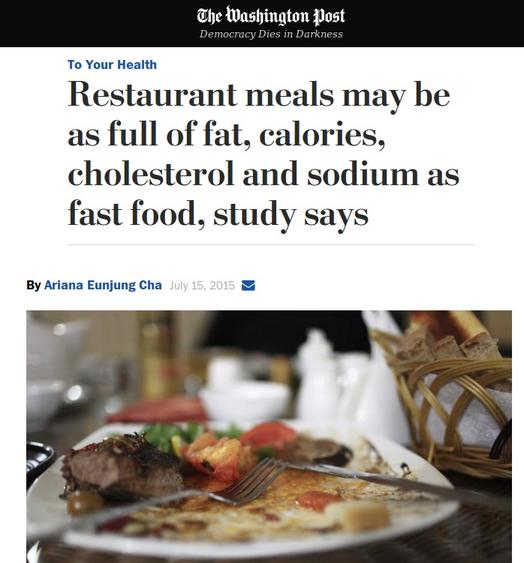 Sit-down restaurants are unhealthy
