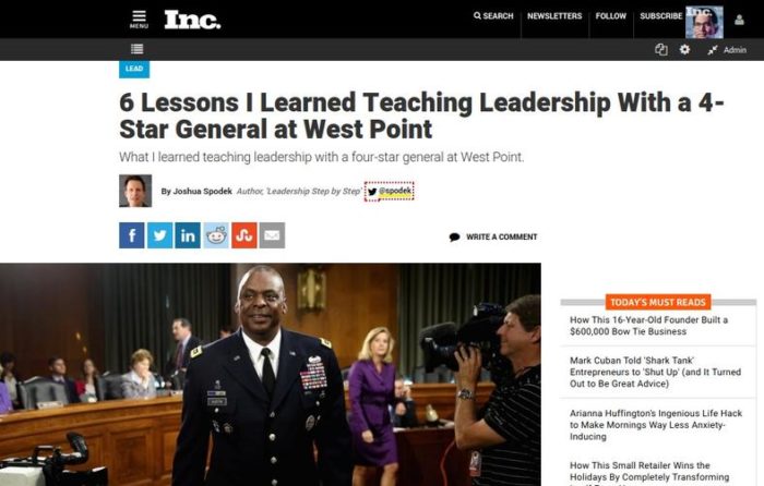 6 Lessons I Learned Teaching Leadership With a 4-Star General at West Point