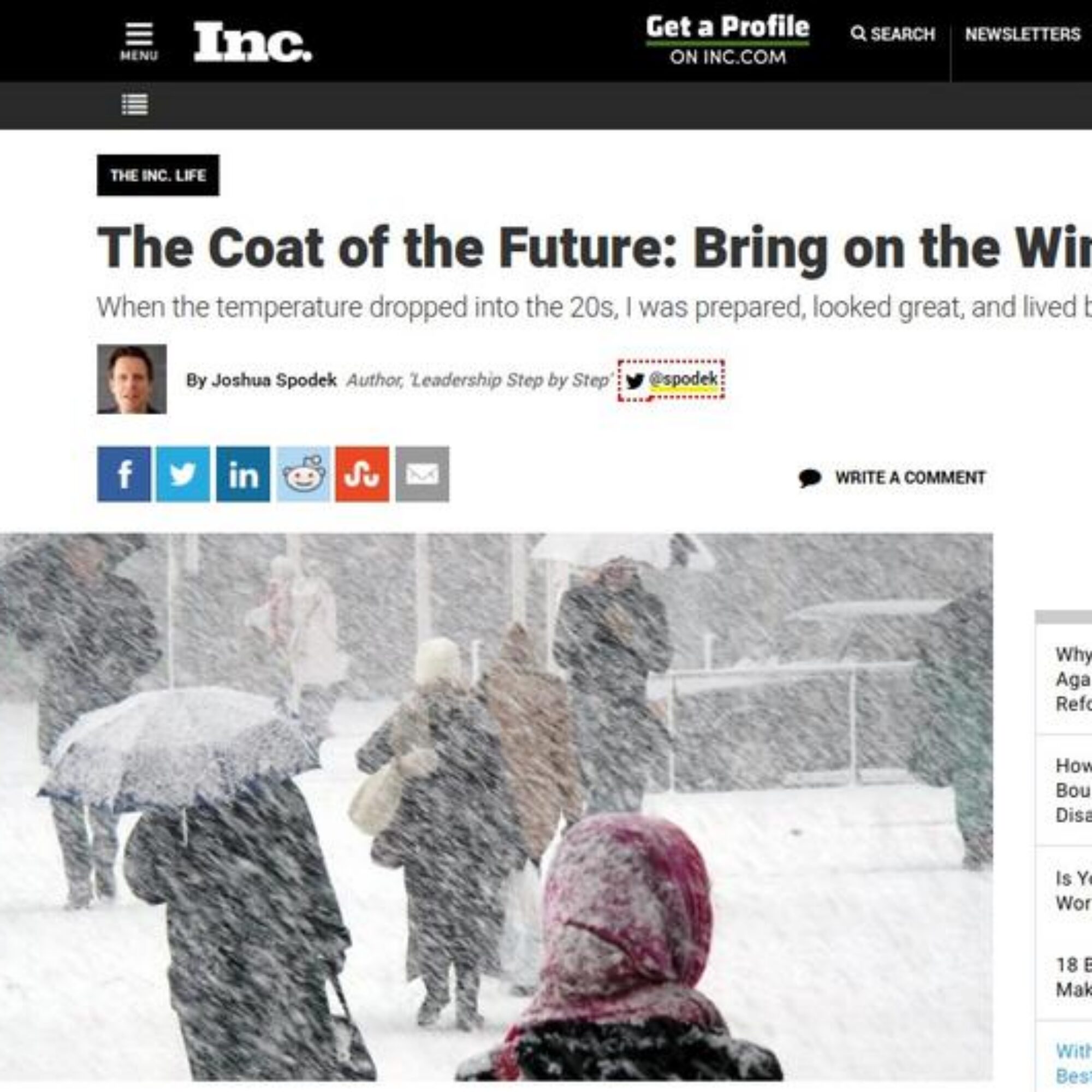 The Coat of the Future: Bring on the Winter