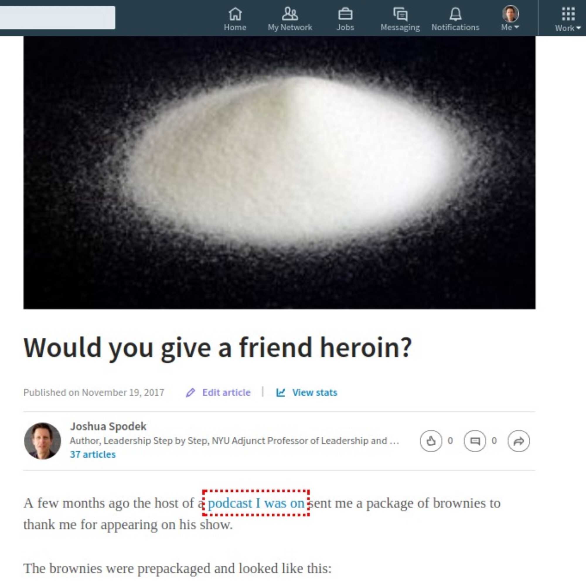 Would you give a friend heroin?