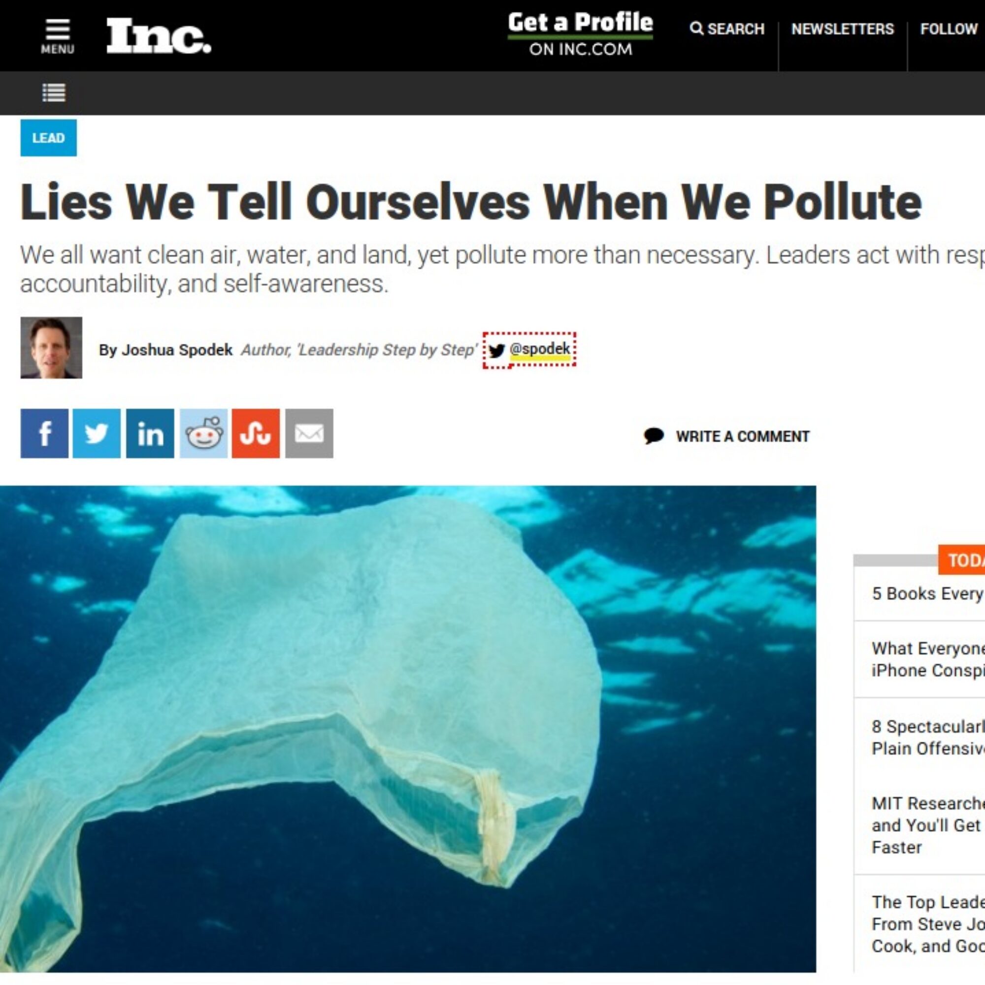 Lies We Tell Ourselves When We Pollute (Inc.)