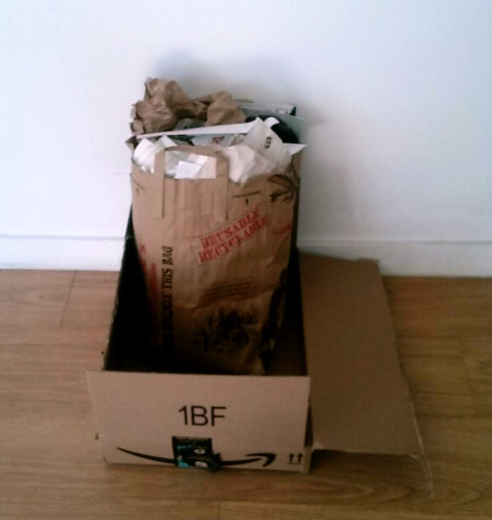 7 months of paper and cardboard