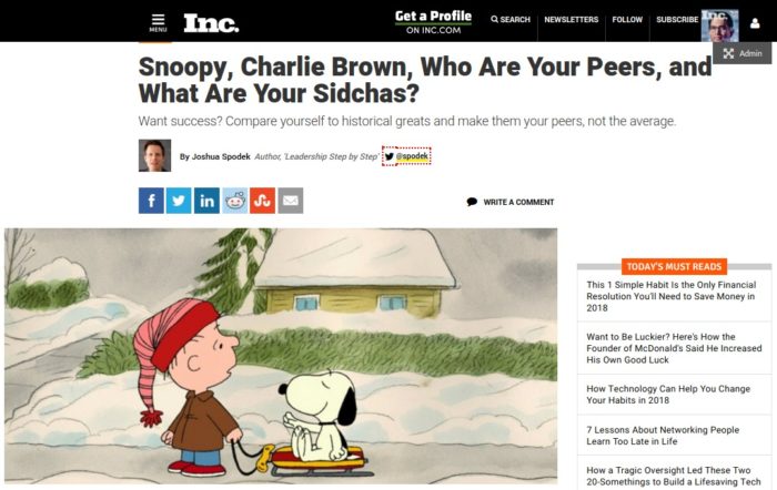 Snoopy, Charlie Brown, Who Are Your Peers, and What Are Your Sidchas?