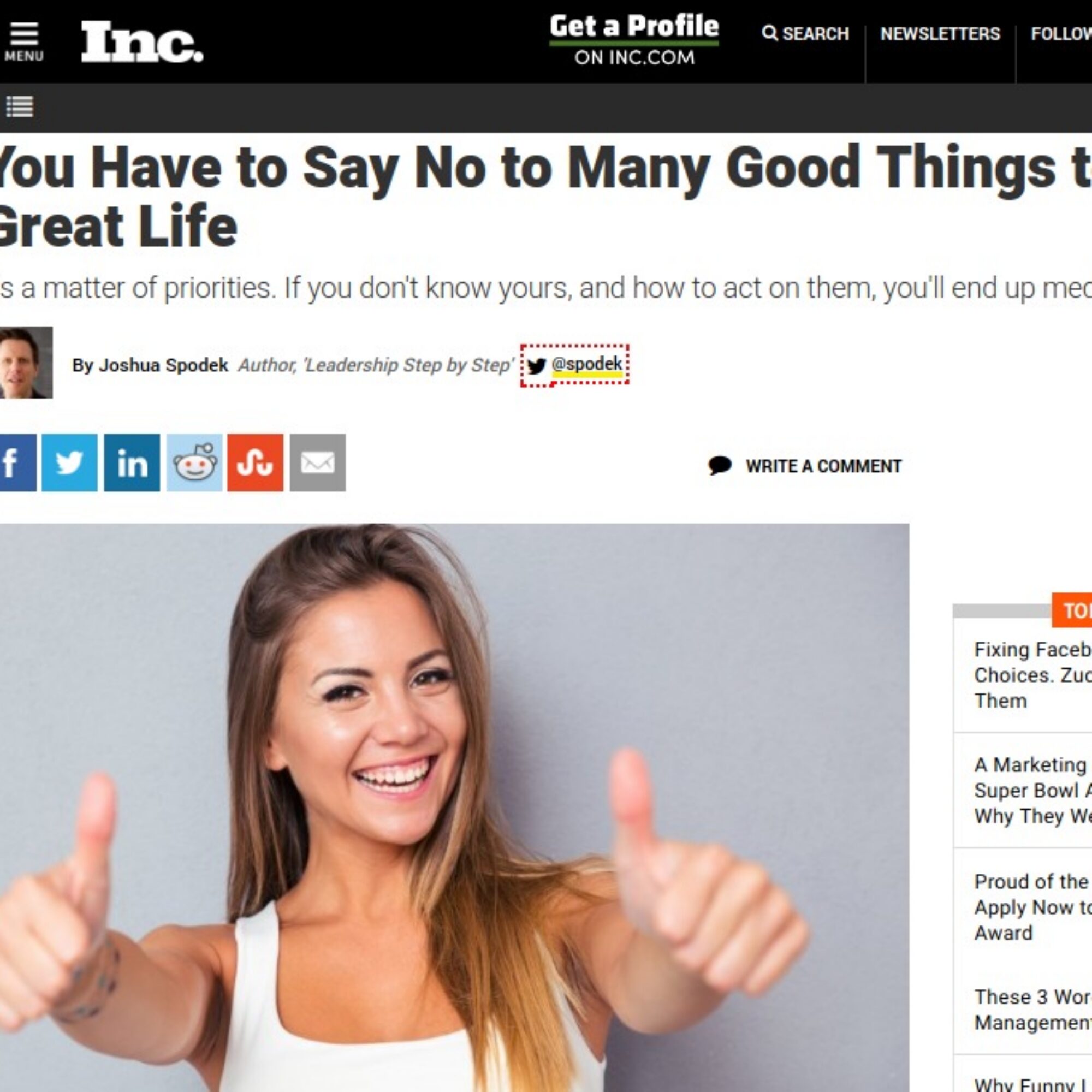 You Have to Say No to Many Good Things to Have a Great Life