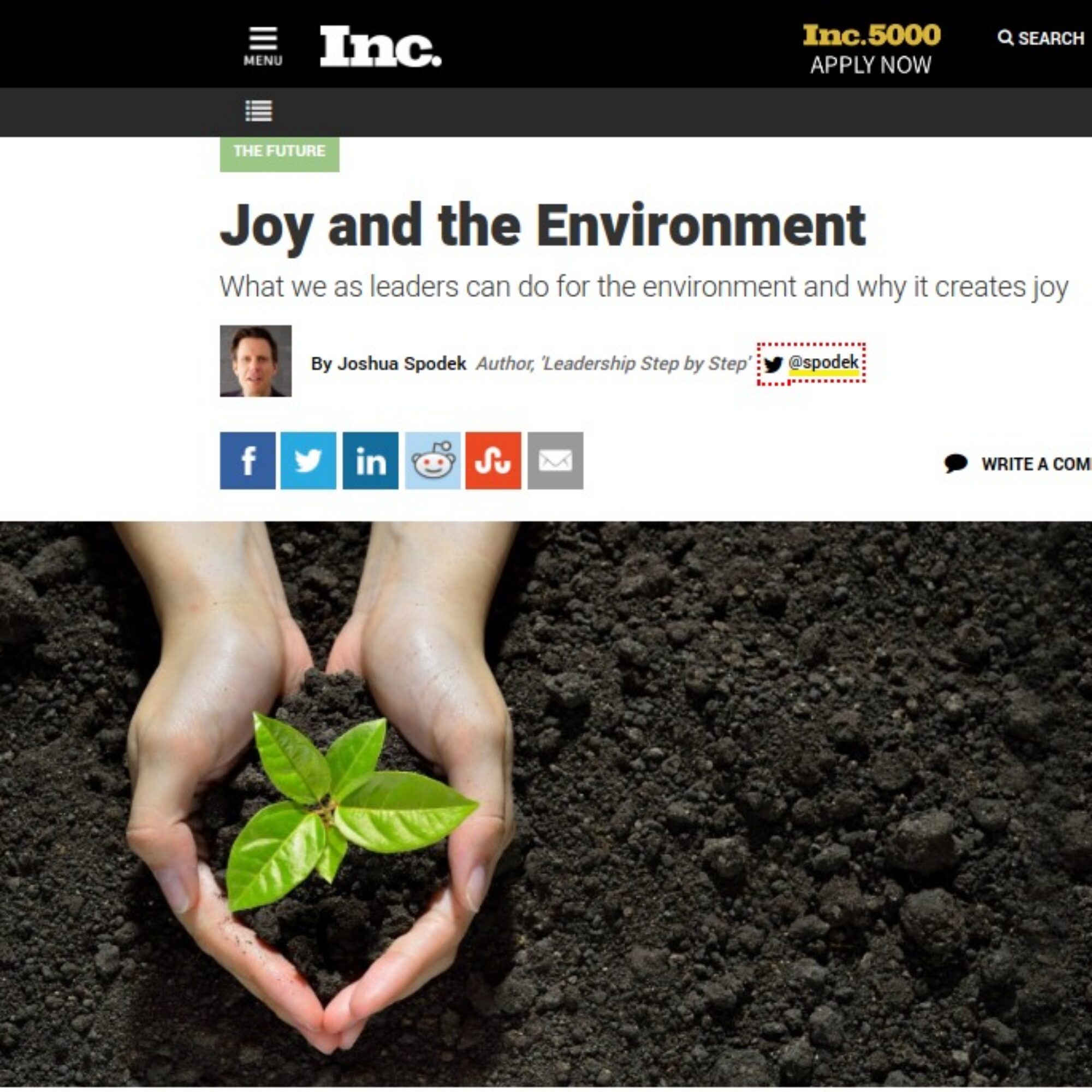 Joy and the Environment