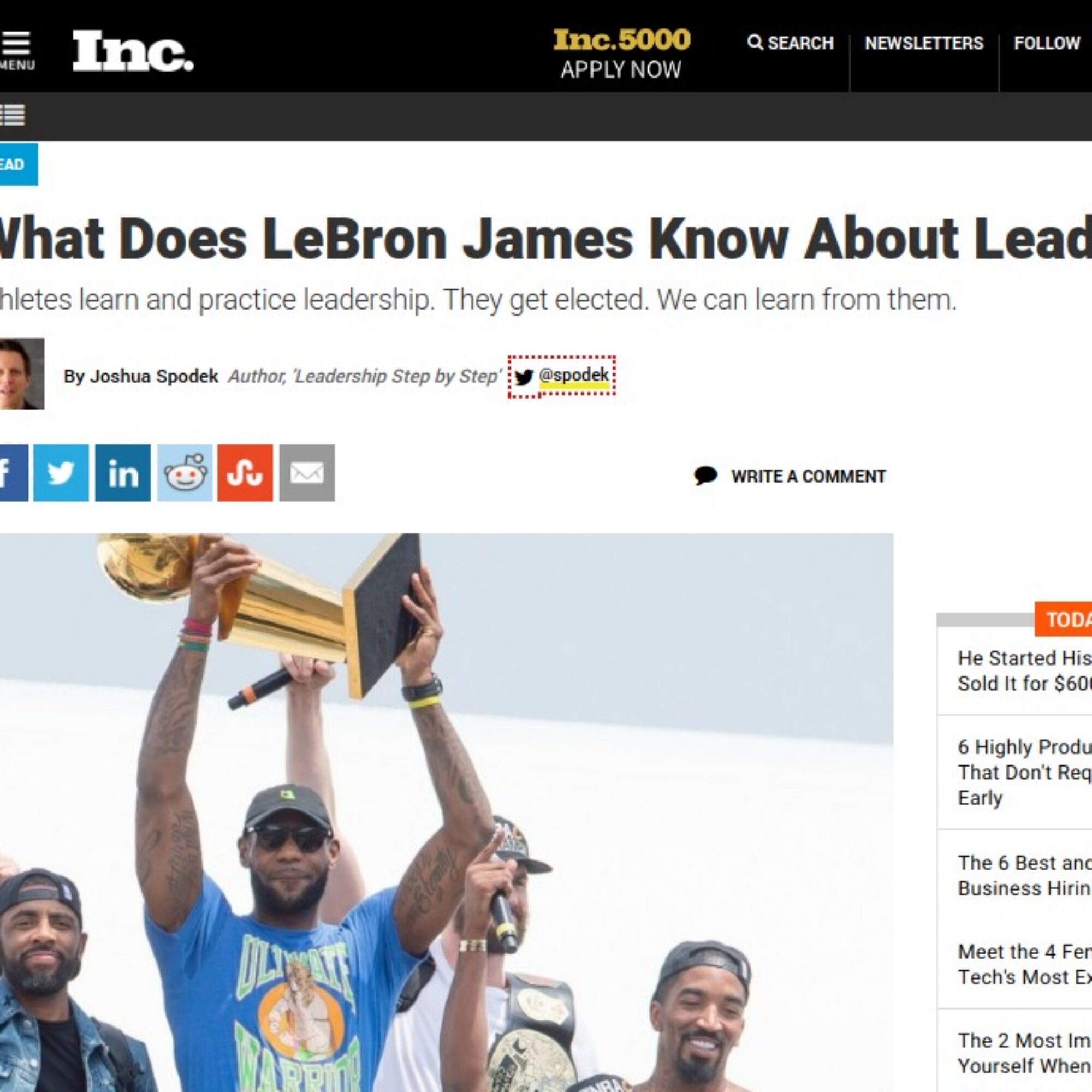 What Does LeBron James Know About Leadership?