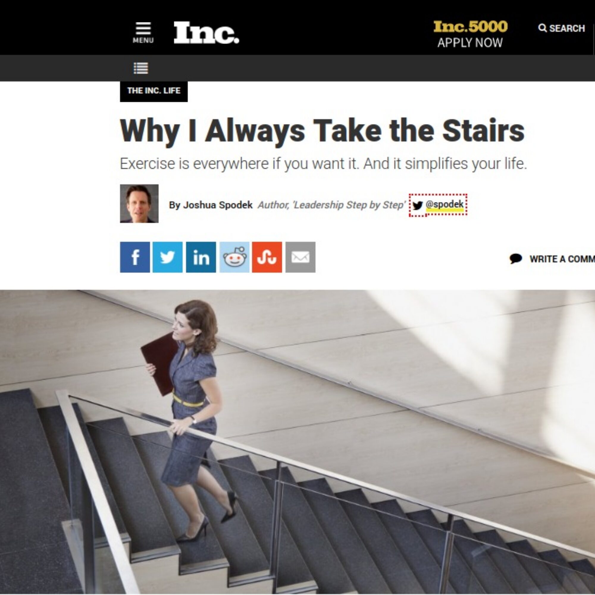Why I Always Take the Stairs