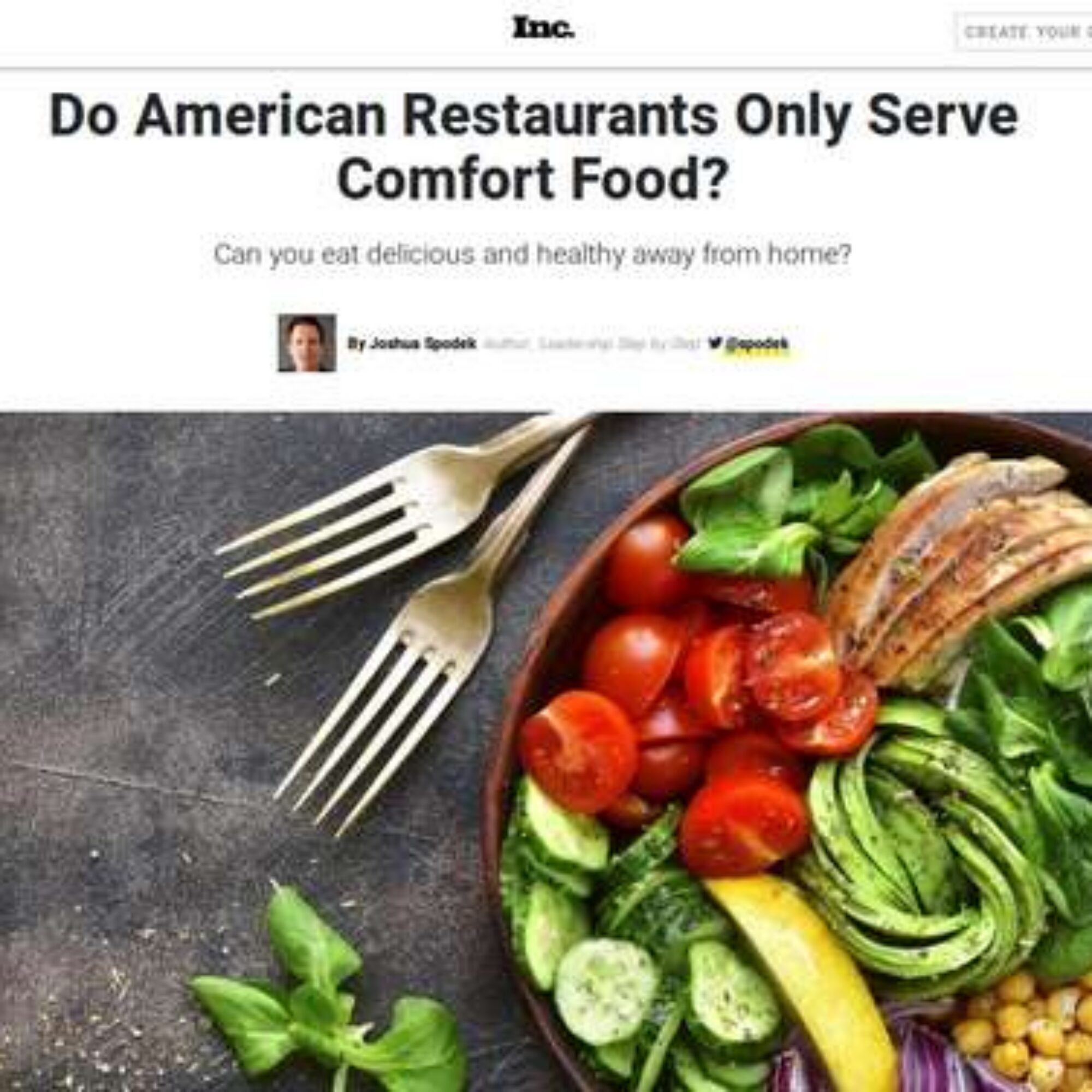 Do American Restaurants Only Serve Comfort Food?