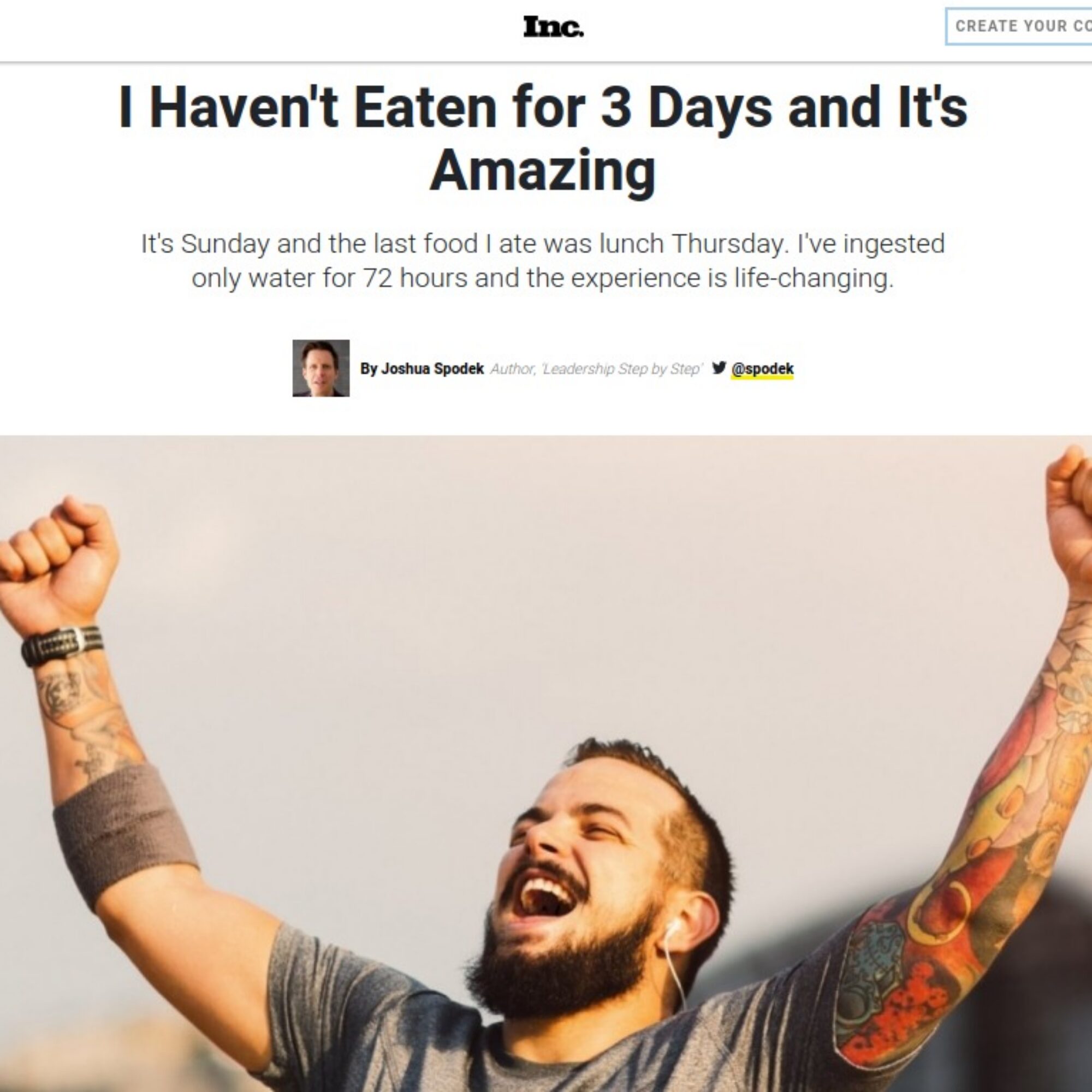 Just finished another three-day water-only fast.