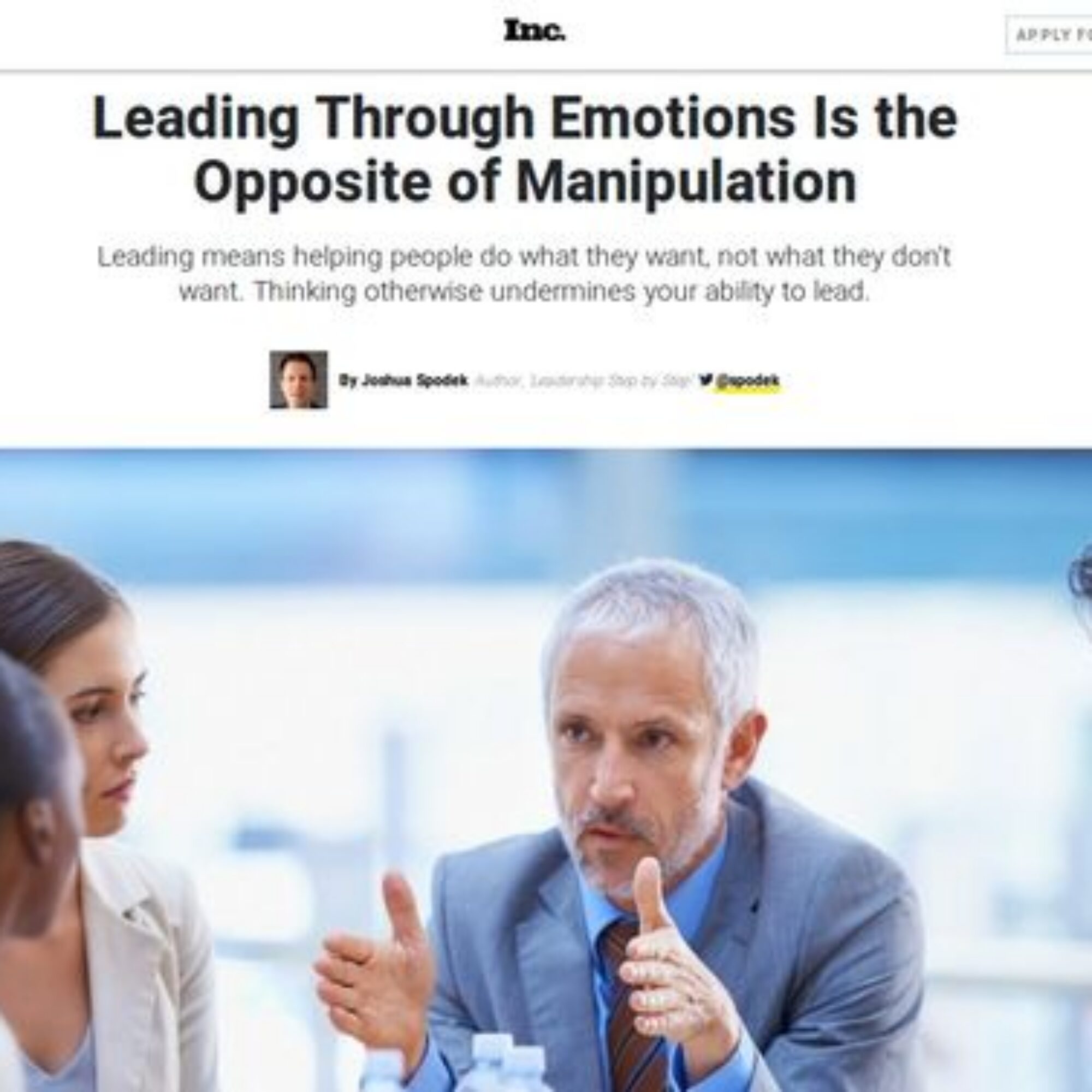 Leading Through Emotions Is the Opposite of Manipulation