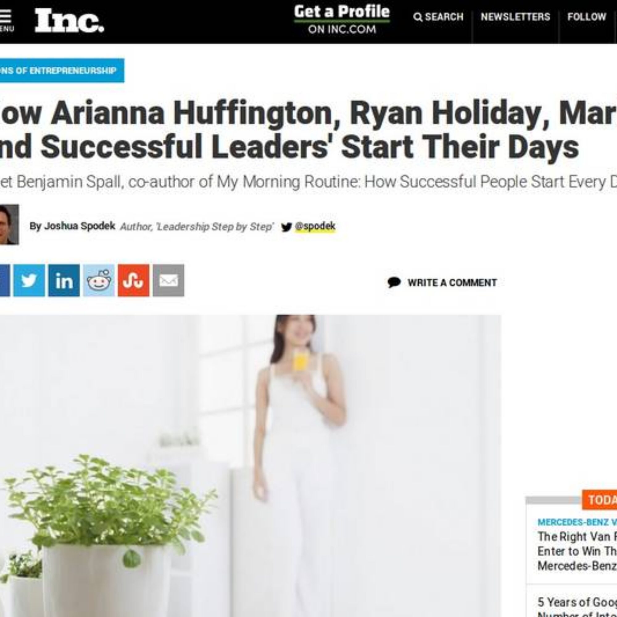 How Arianna Huffington, Ryan Holiday, Marie Kondo, and Successful Leaders’ Start Their Days